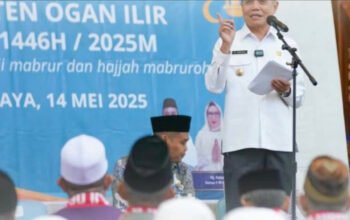 Wakil Bupati Ogan Ilir H. Ardani Lepas 267 Jamaah Calon Haji di Masjid Agung An-Nur