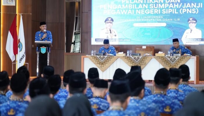 Sebanyak  122 PNS Baru Diambil Sumpah Oleh Bupati Ogan Ilir 