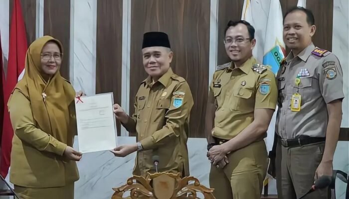Wabup Ogan Ilir Terima 4 Sertifikat Hak Pakai Aset Tanah dari Kantor Pertanahan
